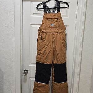 Deux par Deux Tan and Black Kids Overalls